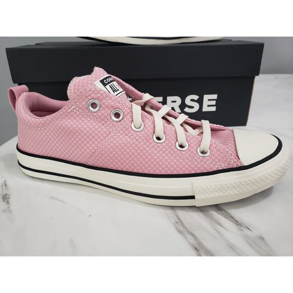 Converse Women's Chuck Taylor All Star Madison Checkered Low Shoes Pink Size 8.5 - Picture 2 of 7